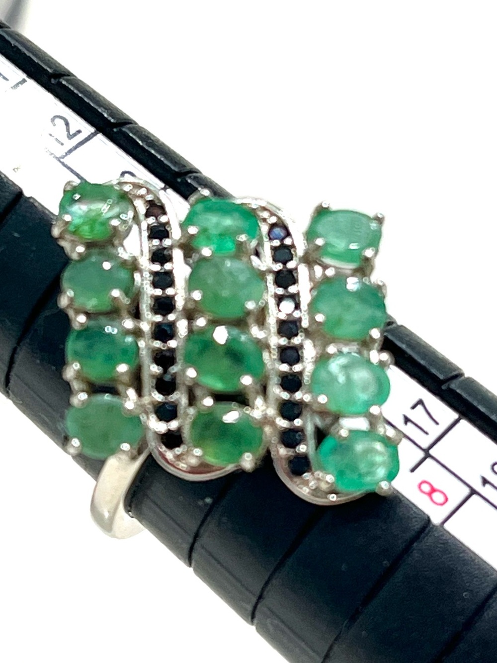 Genuine Emerald 14KGP Ring - Picture 2 of 5